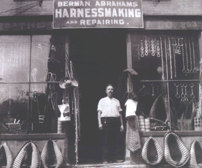 Berman Abrahams, Harnessmaking, Market Street , Hartford , c. 1900.