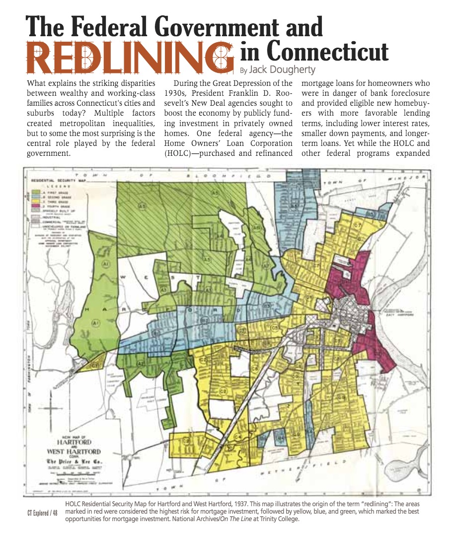 The Federal Government And Redlining In Connecticut